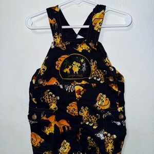 Navy Blue Animal Print Overalls